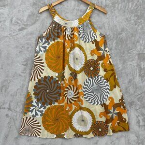 Vintage 60s Mod Psychedellic Groovy Print Nylon Knee Length Night Gown